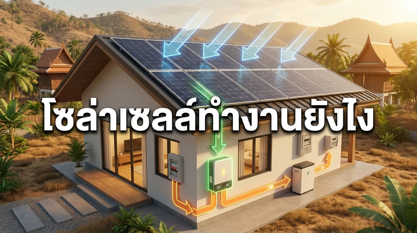 โซล่าเซลล์ทำงานยังไง? สรุปเข้าใจง่าย พร้อมบริการติดตั้งโซล่าเซลล์แม่สอดและตาก โดย เอนีเทค